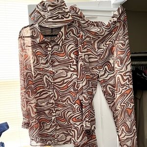 Swirl print 3 piece set Perfect for the beach!